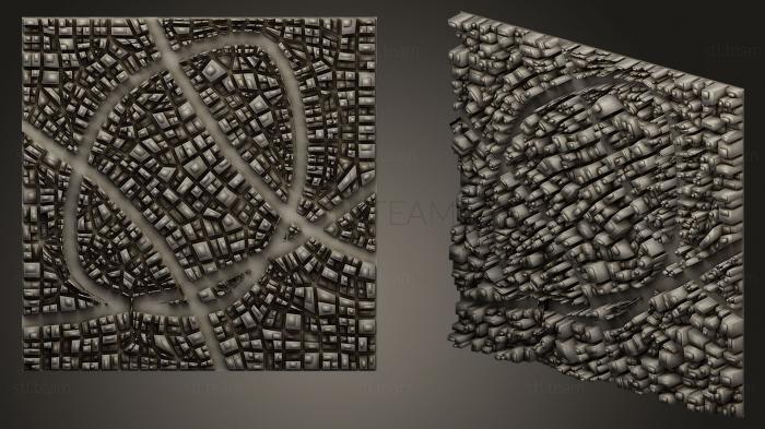 3D model wall with roads (STL)